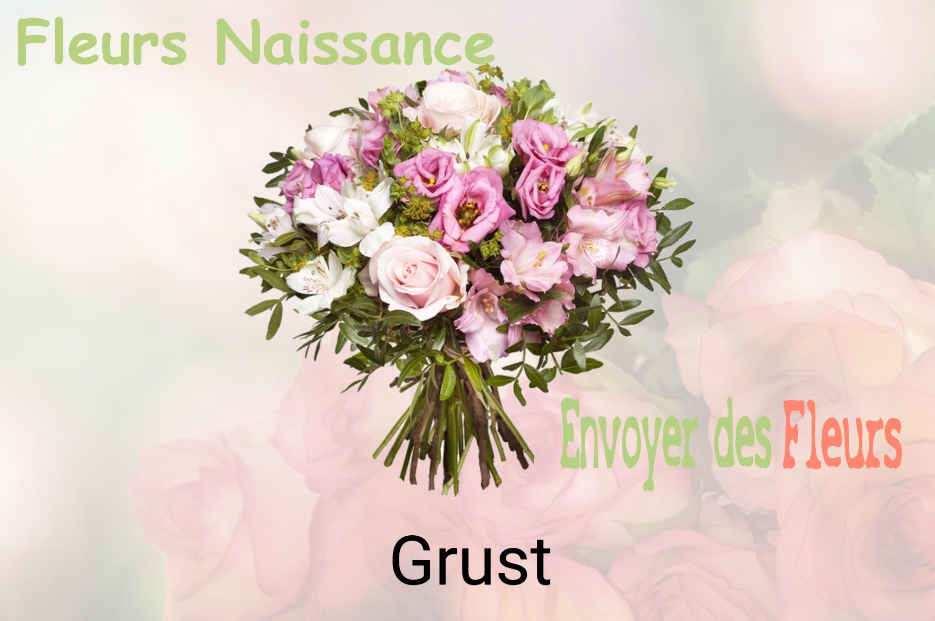Bouquet de fleurs de naissance livré à Grust